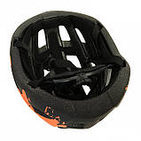 Шолом з козирком дорослий Calibri FSK-Y53 L (58-61) Чорно-жовтогарячий ORG, фото 5