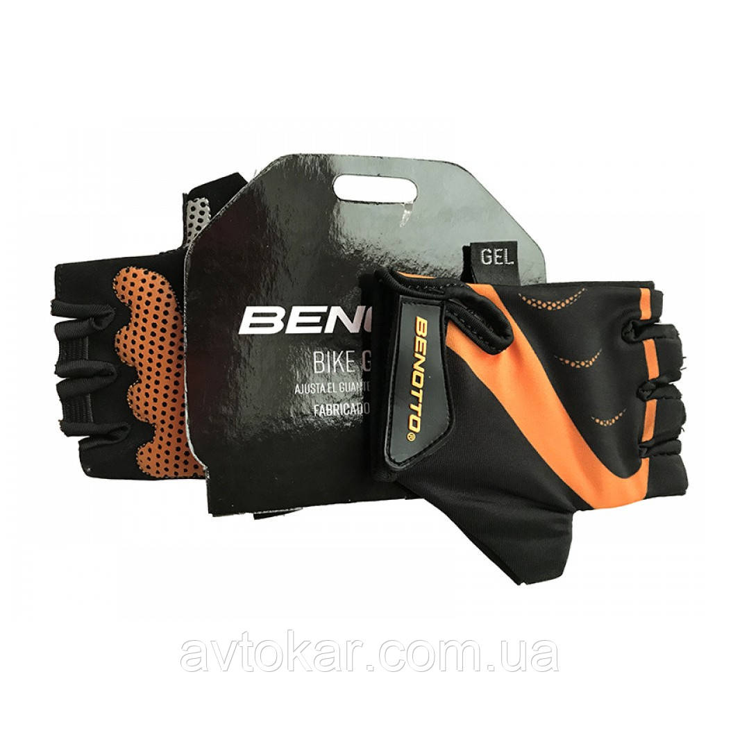 Рукавички велосипедні відкриті Benotto LCL-K65109 (Orange) XS ORG