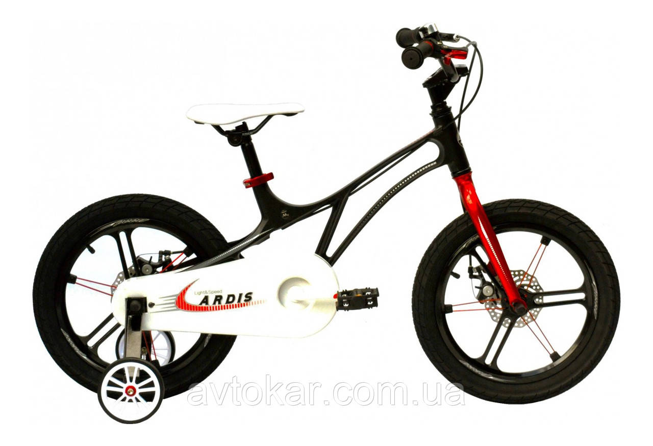 Велосипед дитячий ARDIS BMX MG "PILOT" 16" колеса на литих дисках і магнієвій рамі, чорний ORG