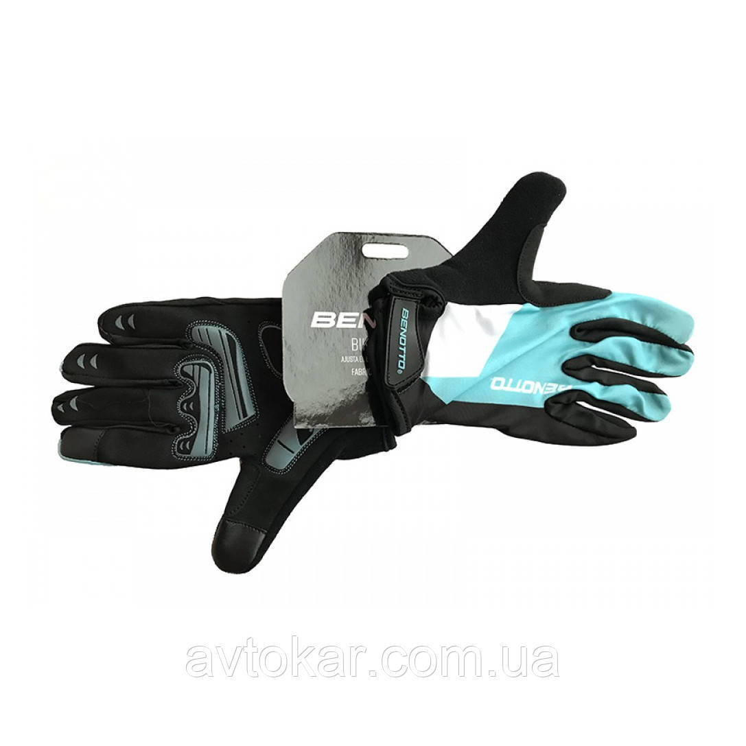 Рукавиці велосипедні Benotto CG-78611 (Turquoise) закриті жіночі бірюзові XS, S і М ORG