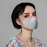 Маска антивірусна N95 XD-Design з 5-ю фільтрами і чохлом сіра, фото 10