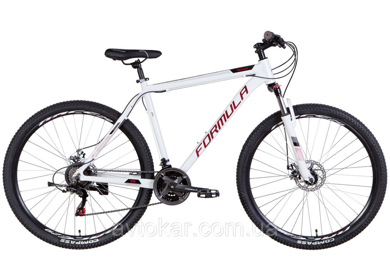 Велосипед 29" FORMULA MOTION AM DD 2022 рама 19" Біло-червоний ORG