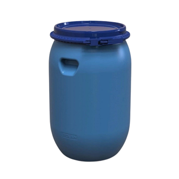 Бочка харчова 65 л d37см 3 кулі синя пластик.хомут + засувка LITOLAN
