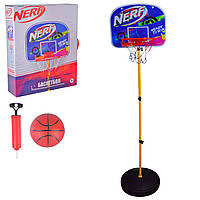 Детский игровой Баскетбольный набор Nerf NF707 стойка с мячом и насосом