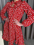 Яркое летнее платье с длинными рукавами Ткань софт Размер L-XL, фото 2