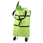 Господарська складана сумка-візок на колесах для покупок кровчучка Wellamart, фото 5