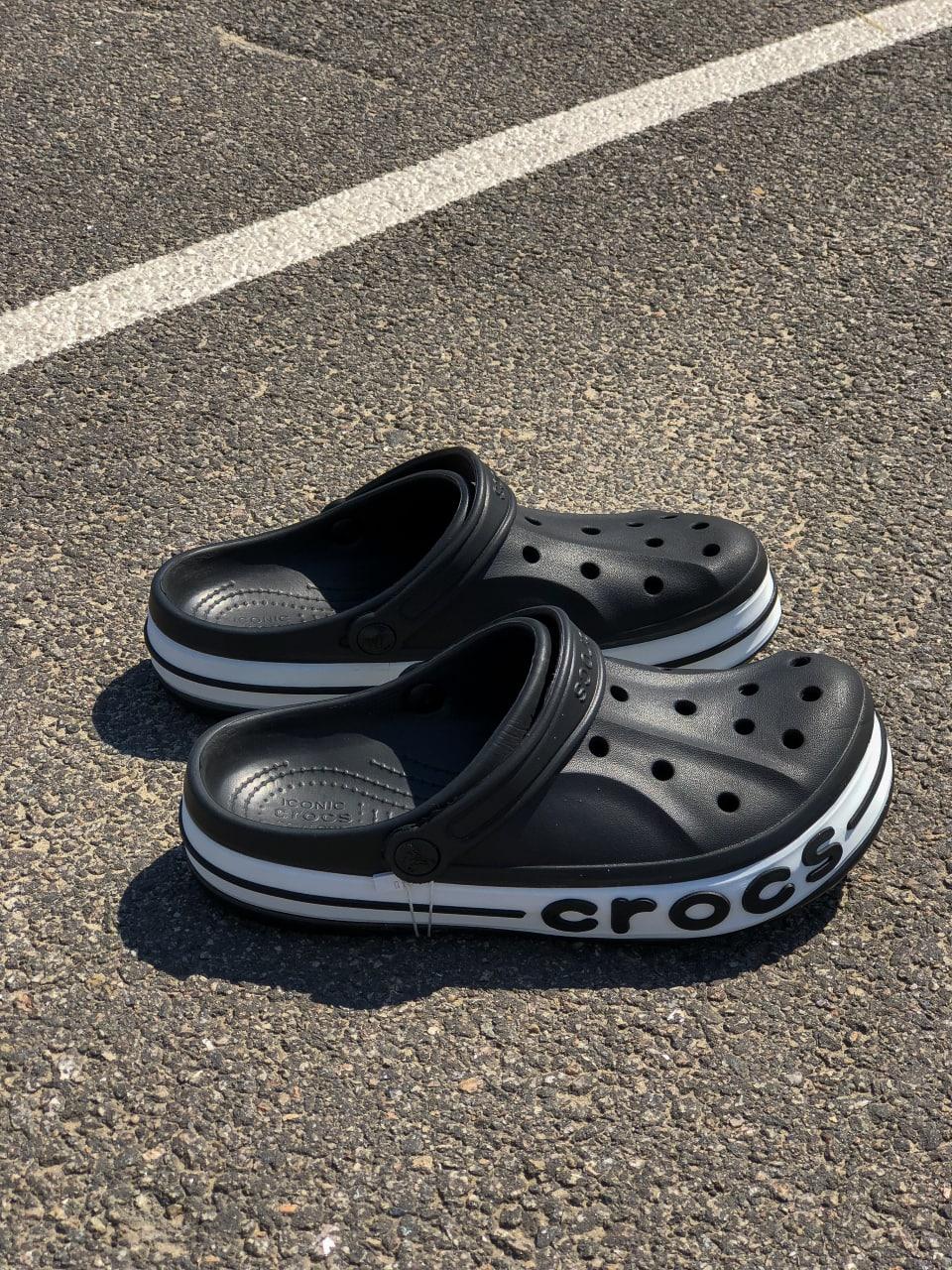 Жіночі шльопанці Crocs Bayaband Black White ALL08687