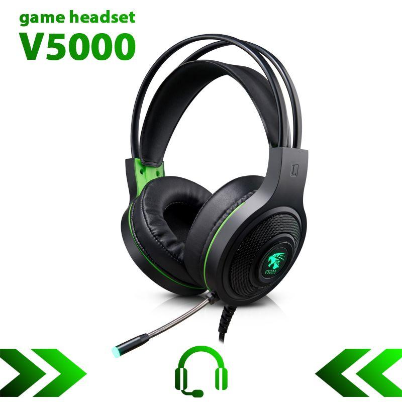 Дротові ігрові навушники PSH 300 з мікрофоном і RGB-підсвіткою Black