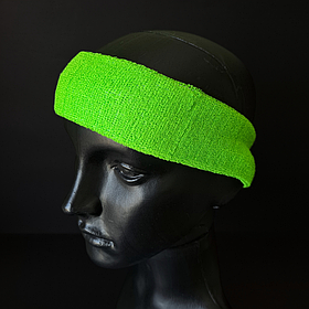 Спортивна пов'язка на голову для бігу тренувань чоловіча жіноча Record Зелена (BC-5760)