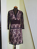 Ошатний жіночий фіолетовий костюм з гіпюра на підкладці S M L Sagaje, фото 3
