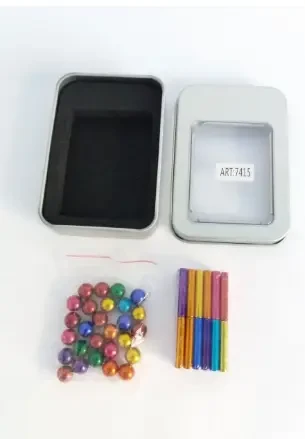 Магнітний конструктор-антистрес Magnastix Neo MIX COLOR 36 шт. магнітні палички та 28 шт. сталеві кульки
