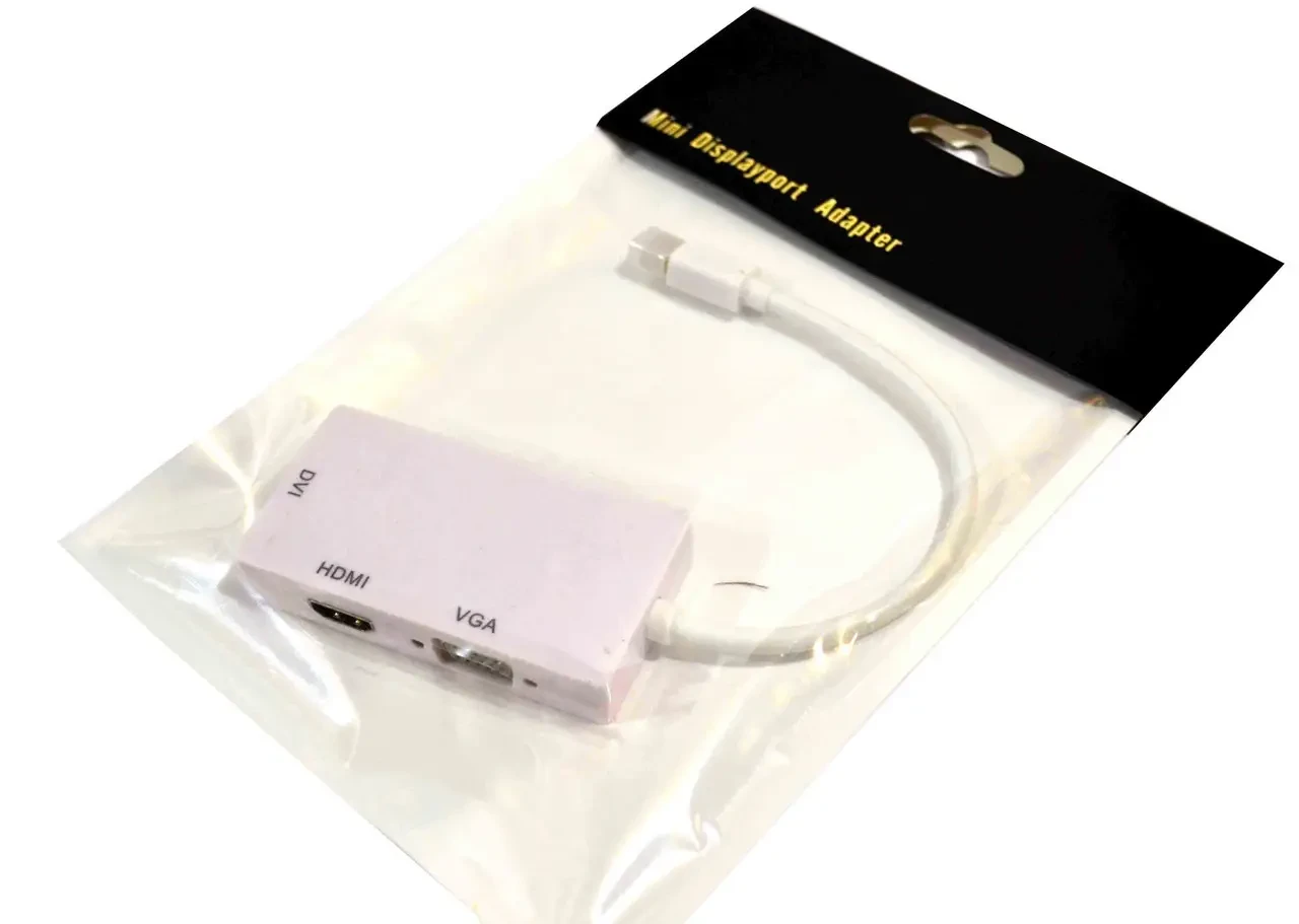 Конвертер с Mini DisplayPort на HDMI,VGA,DVI