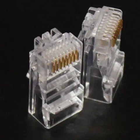 Купити Конектор RJ45 прозорий A+ 100 шт, ціна 252 ₴ - Prom.ua (ID ...