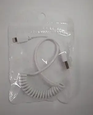 Кабель iPhone5 пружина 1м, фото 1