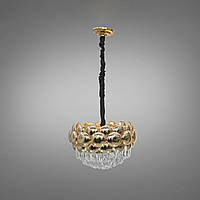 Хрустальная люстра в стиле Арт-Деко на 6 ламп цвет каркаса золотой Е14 D-QS7719/400G