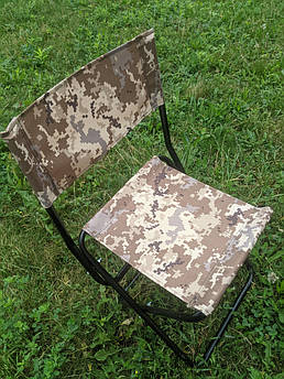 Стілець розкладний зі спинкою Eclipce L 40×34×29 см, сталевий каркас, туристичний складаний, для пікніка, риболовлі, кемпінгу