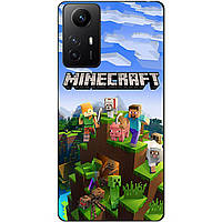 Силіконовий бампер чохол для Xiaomi Redmi Note 12S з малюнком Minecraft Майнкрафт