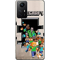 Силіконовий бампер чохол для Xiaomi Redmi Note 12S з малюнком Майнкрафт Minecraft