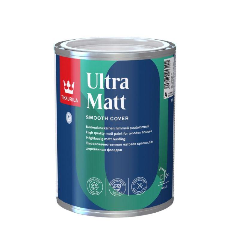 Tikkurila Ultra Matt - поліакрилатна матова фарба для дерев'яних фасадів (База А), 0,9 л