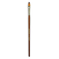 Кисточка «Живопись» 1127 Синтетика овальная № 08 длинная ручка рыжий ворс