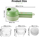 ОПТОМ Багатофункціональний ручний електричний різак для овочів 4 в 1 Food Chopper Catling, фото 5