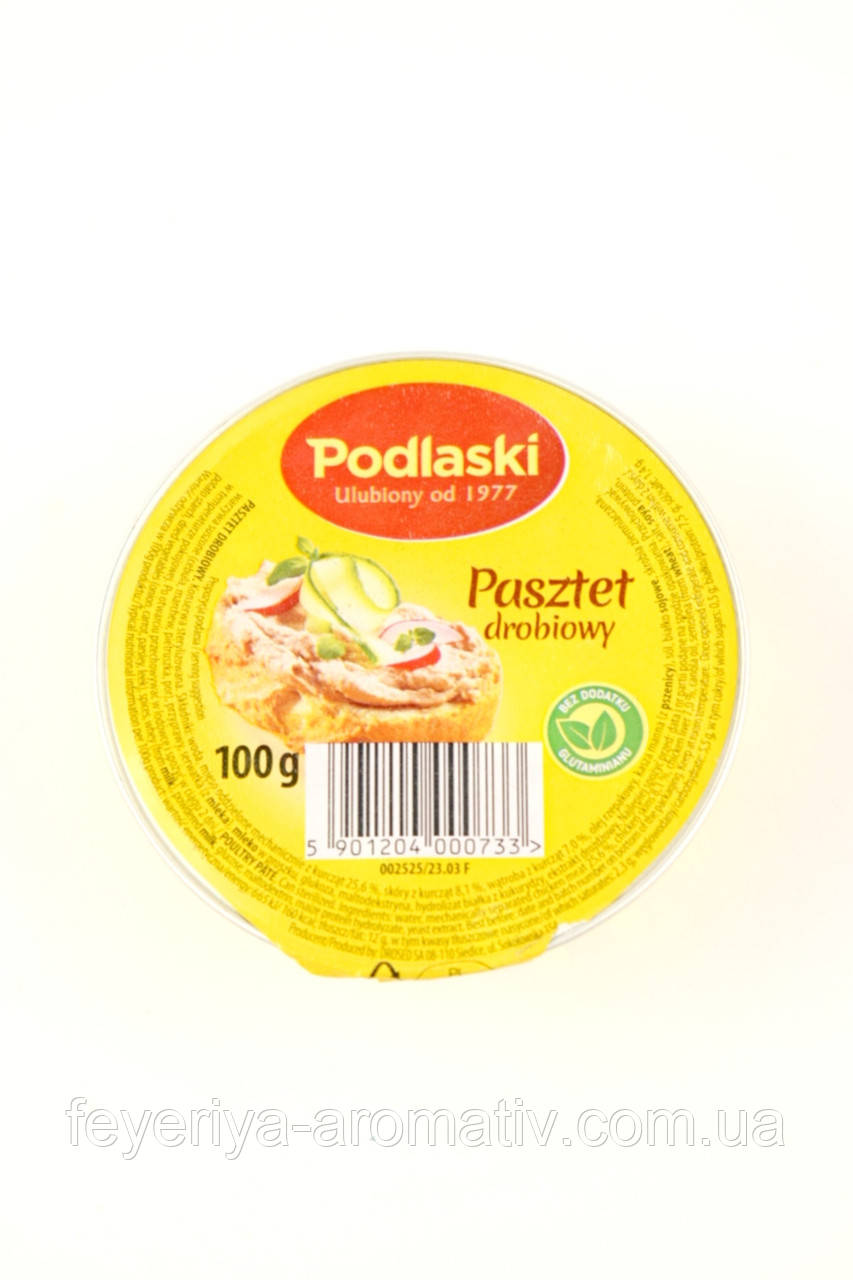 Паштет курячий Podlaski pasztet drobiowy 100 г Польща