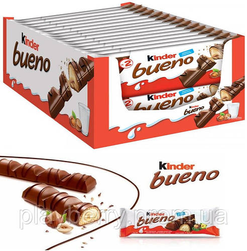 Упаковка Kinder Bueno Т2х30х43г.(1290г.) (ID#1874392355), цена: 919 ...