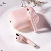 Бездротові навушники з мікрофоном в кейсі inPods 12 Macaron Фіолетовий Soft Touch, фото 8