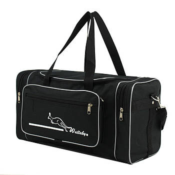 Дорожня спортивна сумка 22л (44х25х20см), 2686, Чорна / Чоловіча сумка велика на плечі