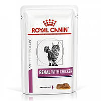 Royal Canin Renal with Chicken влажный лечебный корм для кошек при заболеваниях почек, курица, 85ГРх12шт
