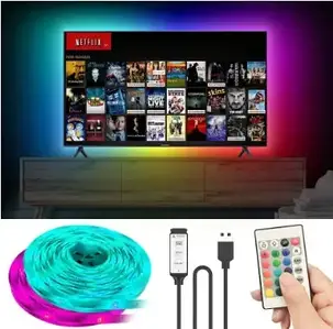 Світлодіодна стрічка 5050 RGB 2m для фонової підсвітки телевізора, фото 1