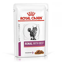 Royal Canin Renal Beef Feline влажный лечебный корм для кошек при почечных заболеваниях, телятина, 85ГРх12шт