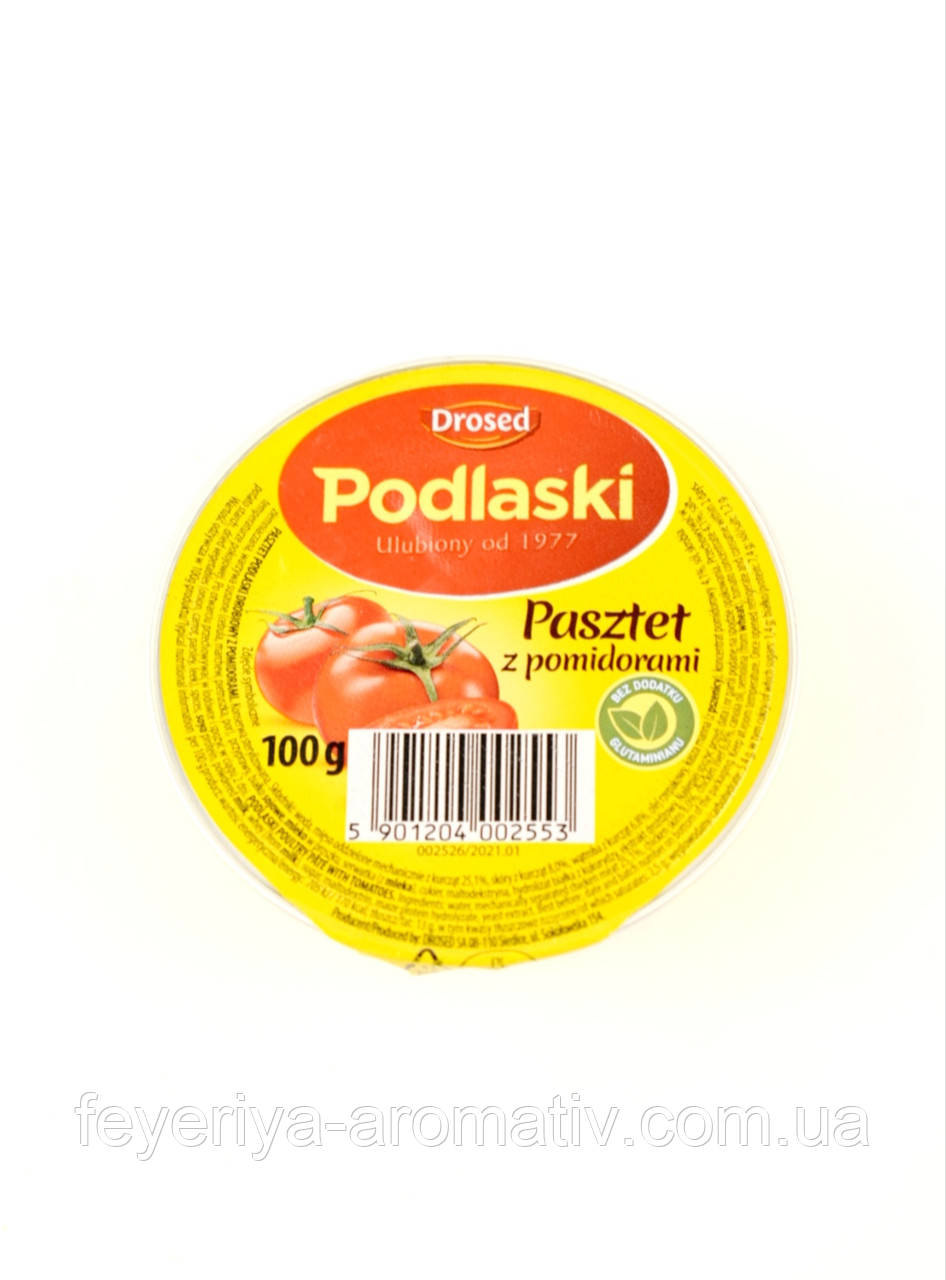 Паштет курячий із томатами Podlaski pasztet z pomidorami 100 г Польща