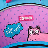 Рюкзак шкільний напівкаркасний 1Вересня S-97 Pink and Blue, фото 7