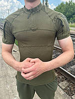 Тактическая рубашка оливковая короткий рукав,убакс олива летний, тактическая боевая рубашка летняя олива