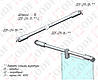 ODF-09-18-01 Кріплення штанги для душових кабін, поворотне, регульоване, матове, фото 6