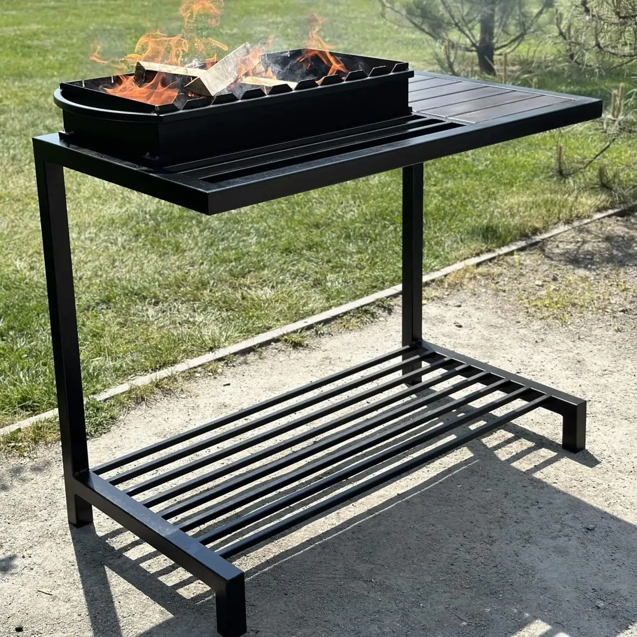 Мангал MTLZ Loft зі столиком на 9 шампурів, 4 мм, фото 1