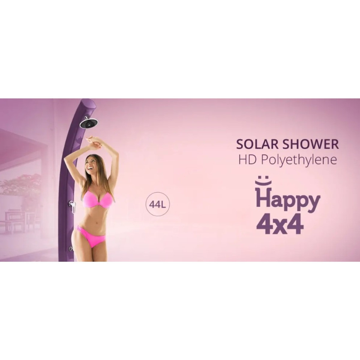 Качественный солярный душ Happy 4x4 с большим баком для воды на 44 л, есть кран для мойки ног, зеленый - фото 7 - id-p1874401359