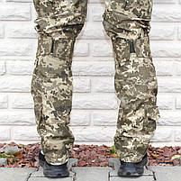Штани військові літні тактичні з наколінниками для ЗСУ Піксель РІП СТОП, штани армійські, розмір 46-62, фото 2