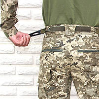 Штани військові літні тактичні з наколінниками для ЗСУ Піксель РІП СТОП, штани армійські, розмір 46-62, фото 5