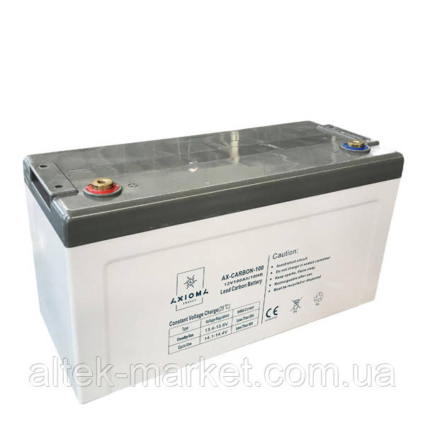 Свинцево-вуглецеві акумулятори AX-Carbon-100, 100Ач 12В, AXIOMA energy