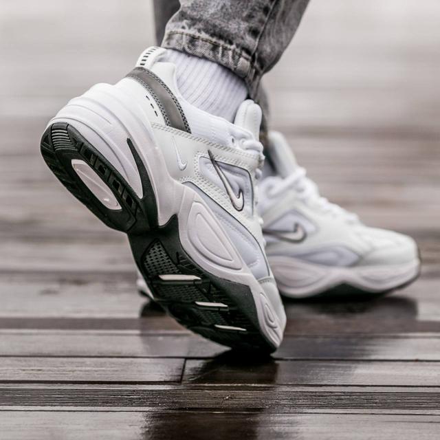 Женские кроссовки Nike M2K Tekno White\Silver (белые с серым