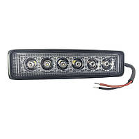 LED фара ДАЛЬНЬОГО світла. Світлодіодна фара на 6 діодів. 07T-18W/47/S. Пр-во Корея