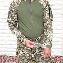 Бойова сорочка убакс зсу літня тактична РІП СТОП мультикам з налокітниками для військових, розмір 46-62, фото 3