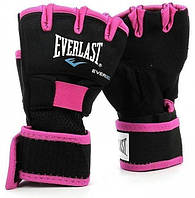 Бинти-рукавиці для боксу Everlast EVERGEL HAND WRAPS Чорний Рожевий M/L (723791-70-84)