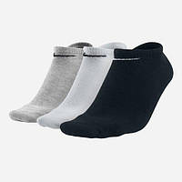 Носки Nike 3Ppk Value No Show Белый Черный Серый 3 пары (46-50) XL (SX2554-901)