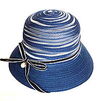 Шляпка женская летняя Fashion (58 см) Синяя (ШЧ103)