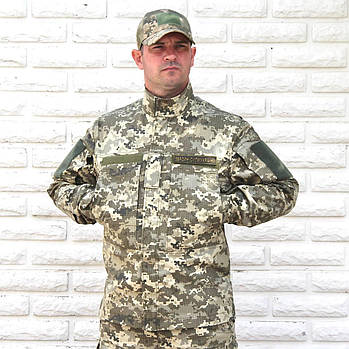 Китель тактичний літній військовий Піксель з капюшоном з тканини РІП СТОП для ЗСУ розміри від 46 до 62