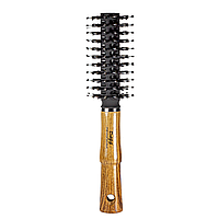 Щётка-брашинг для укладки волос Dagg круглая с деревянной ручкой