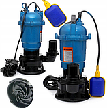 Фекально-дережний насос із подрібнювачем UA Фортеця WQD-12 потужність 2 кВт + шланг Польща 50 м, фото 2